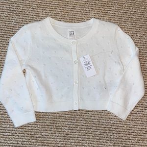 NWT Gap 12-18 month white sweater